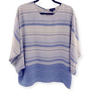 The Limited Blue and Cream Striped Blouse